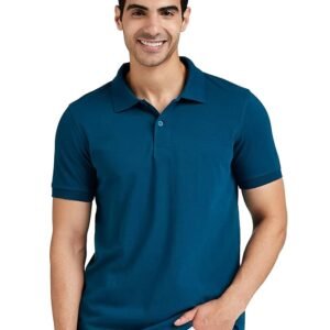 Amazon Brand - Symbol Men's Cotton Rich Solid Polo Tshirt | Collar Tshirts | Half Sleeves | Plain-Regular Fit (Available in Plus Sizes and Combo Pack of 2)